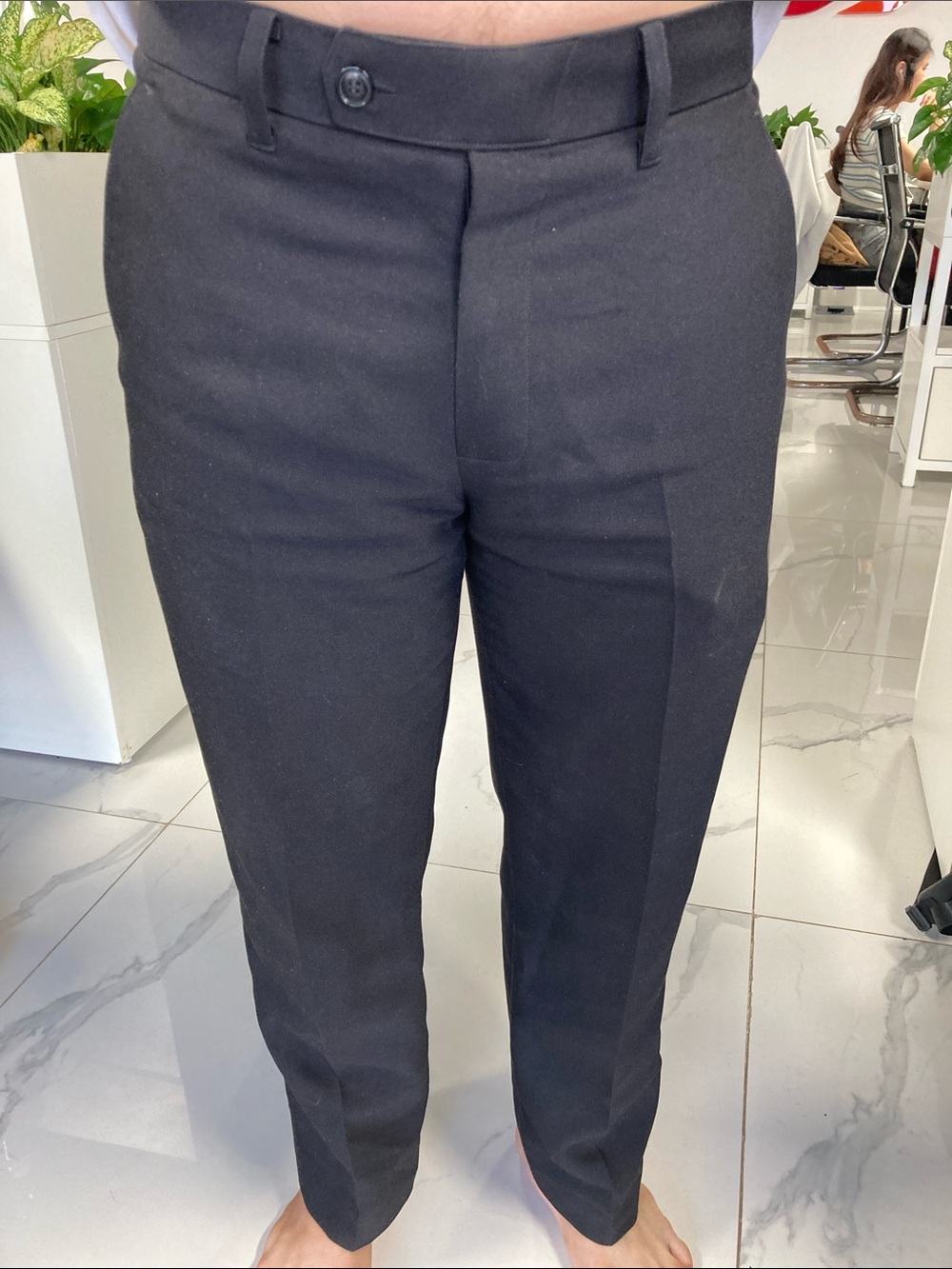 Men's Black Dress Pants - Classic Straight Fit
